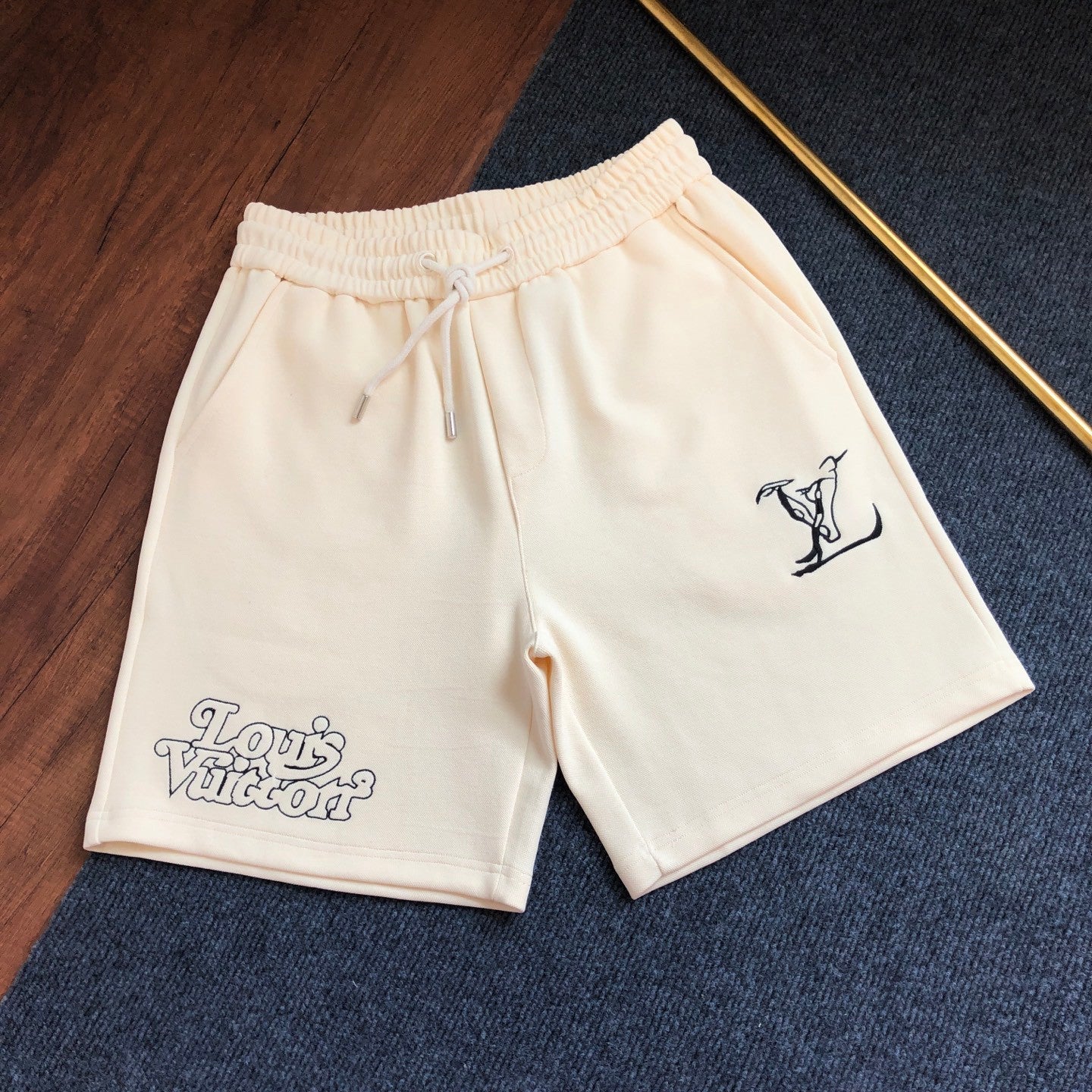 2026SS Embroidered Logo Casual Couple Shorts, Air Cotton Streetwear Pants